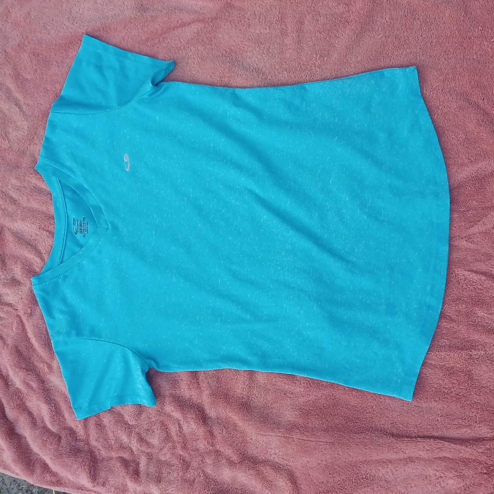 Champion girl's short-sleeve shirt color light blue size XL